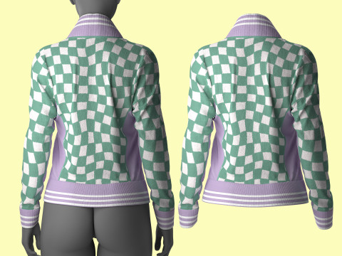 Retro Sport Jacket Bra Leggings 3D 模型