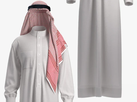 Thobe and Keffiyeh 3D Model