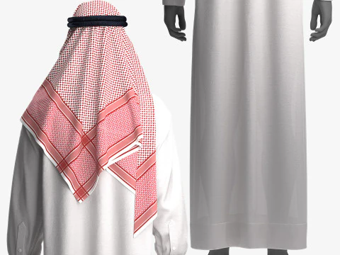Thobe and Keffiyeh 3D Model