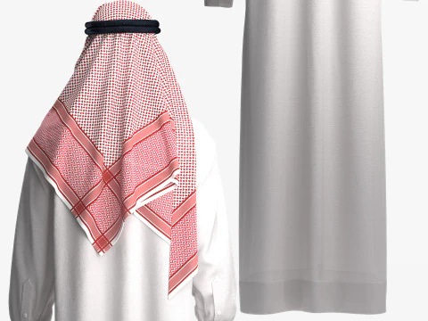 Thobe and Keffiyeh 3D Model