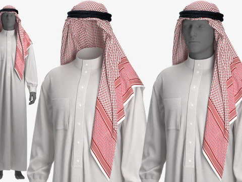 Thobe and Keffiyeh 3D Model