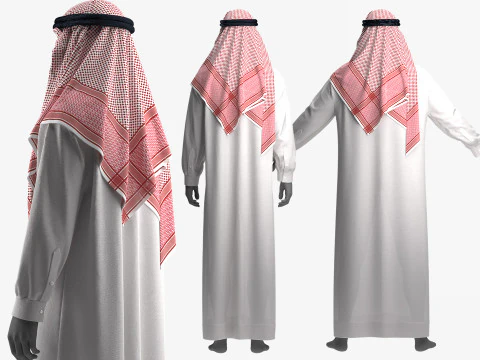 Thobe and Keffiyeh 3D Model