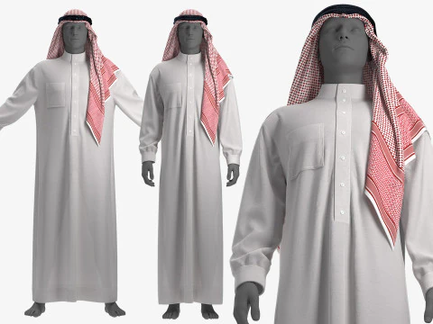 Thobe and Keffiyeh 3D Model