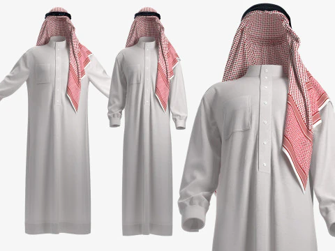 Thobe and Keffiyeh 3D Model