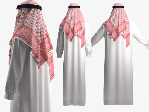 Thobe and Keffiyeh 3D Model