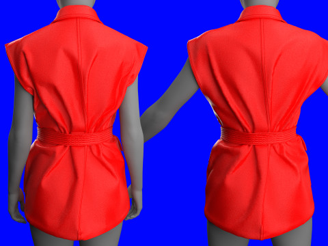 Utility Vest Tie Around Waist 3D Model