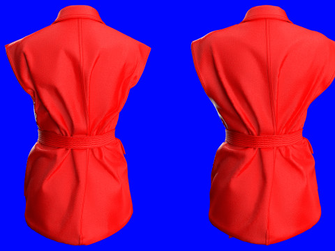 Utility Vest Tie Around Waist 3D Model
