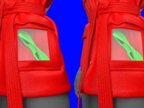 Utility Vest Tie Around Waist 3D Model