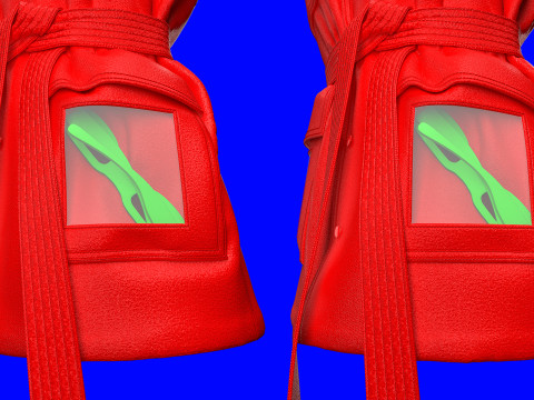 Utility Vest Tie Around Waist 3D Model