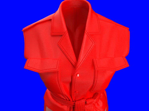 Utility Vest Tie Around Waist 3D Model
