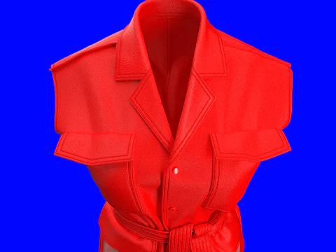 Utility Vest Tie Around Waist 3D Model