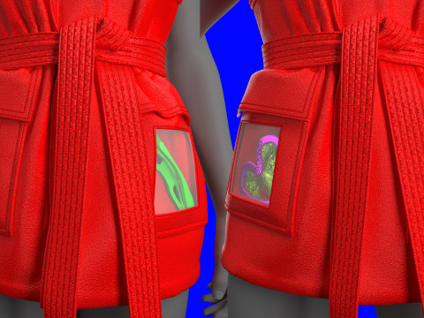 Utility Vest Tie Around Waist 3D Model