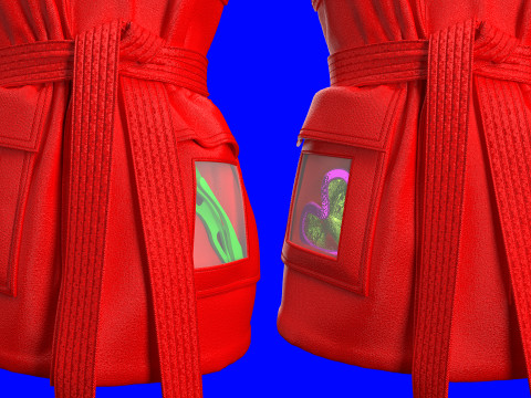 Utility Vest Tie Around Waist 3D Model
