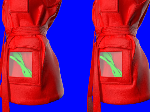 Utility Vest Tie Around Waist 3D Model
