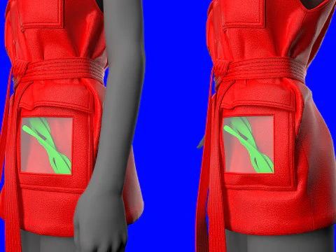 Utility Vest Tie Around Waist 3D Model