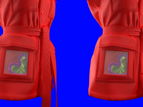 Utility Vest Tie Around Waist 3D Model