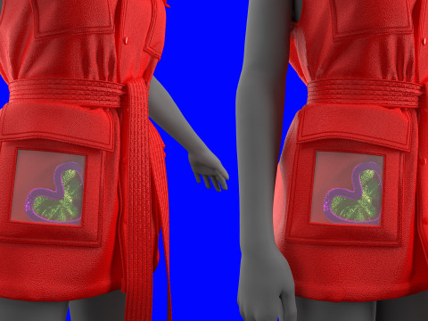 Utility Vest Tie Around Waist 3D Model