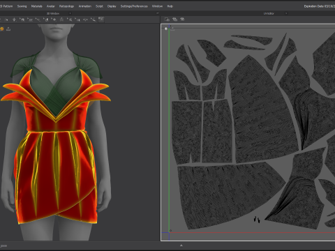 Flower Shaped Dress 3D Модель