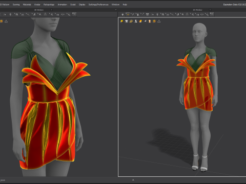 Flower Shaped Dress 3D Модель