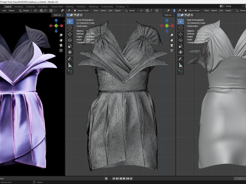Flower Shaped Dress 3D Модель
