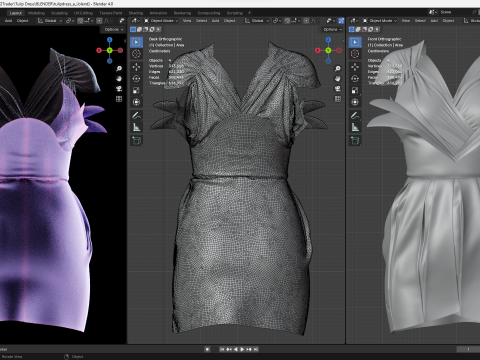 Flower Shaped Dress 3D Модель