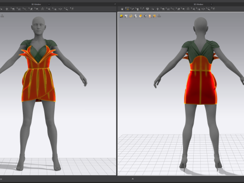 Flower Shaped Dress 3D Модель