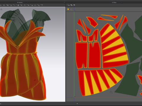 Flower Shaped Dress 3D Модель