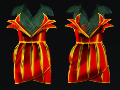 Flower Shaped Dress 3D Модель