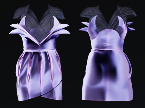 Flower Shaped Dress 3D Модель
