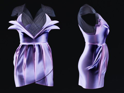 Flower Shaped Dress 3D Модель