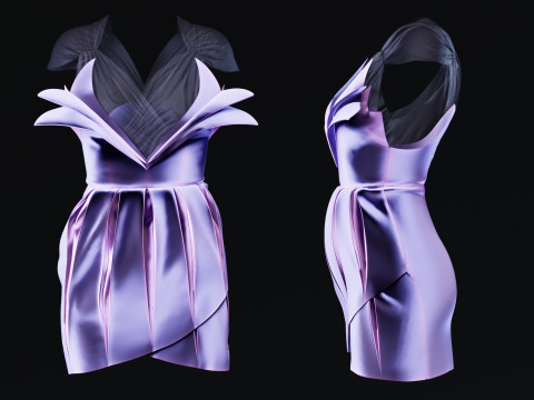 Flower Shaped Dress 3D Модель