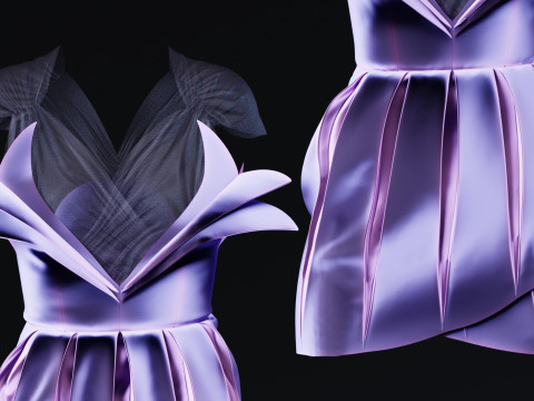 Flower Shaped Dress 3D Модель