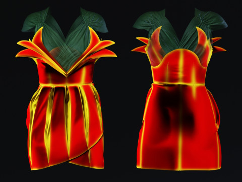 Flower Shaped Dress 3D Модель