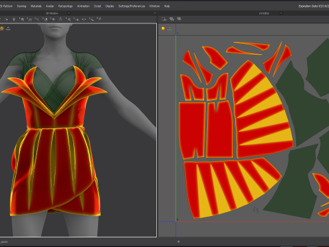 Flower Shaped Dress 3D Модель