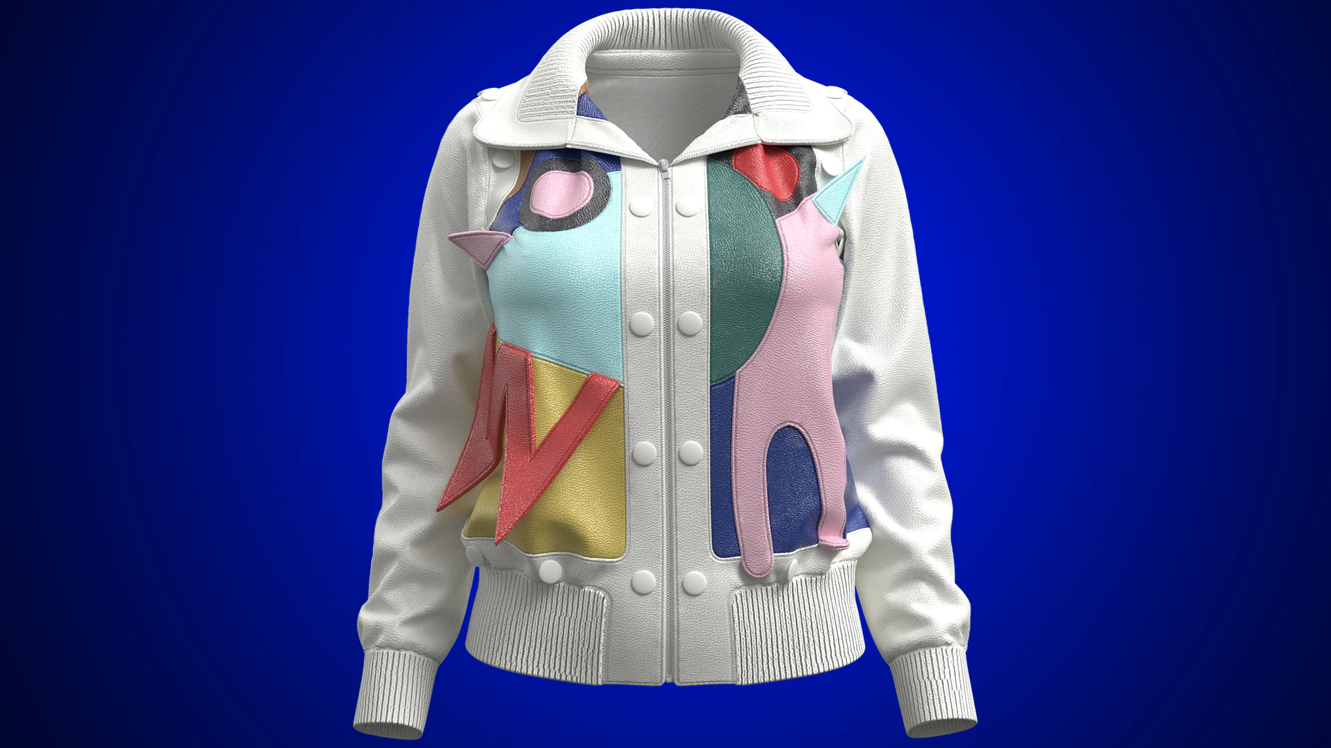 Abstract Leather Jacket 3D Model .c4d .max .obj .3ds .fbx .stl .blend 