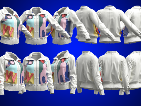 Abstract Leather Jacket 3D Model