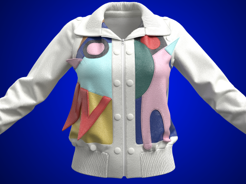 Abstract Leather Jacket 3D Model