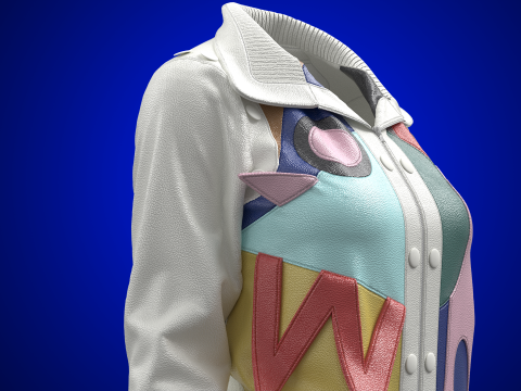Abstract Leather Jacket 3D Model