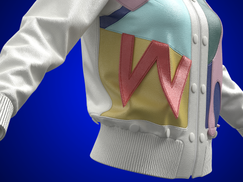 Abstract Leather Jacket 3D Model