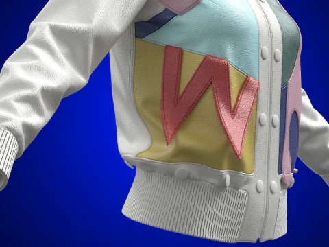 Abstract Leather Jacket 3D Model