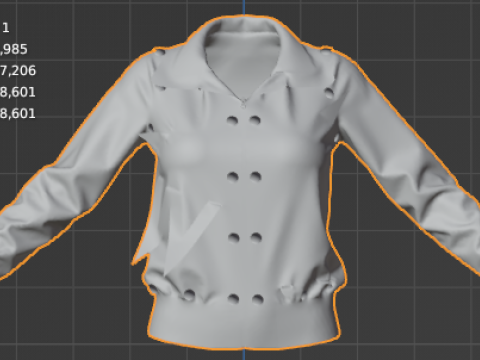 Abstract Leather Jacket 3D Model