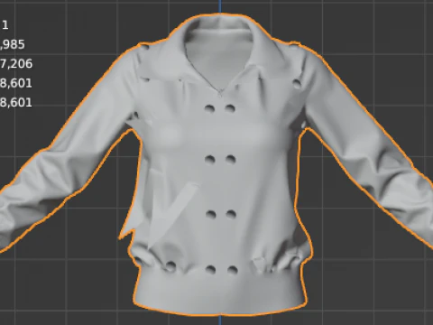 Abstract Leather Jacket 3D Model