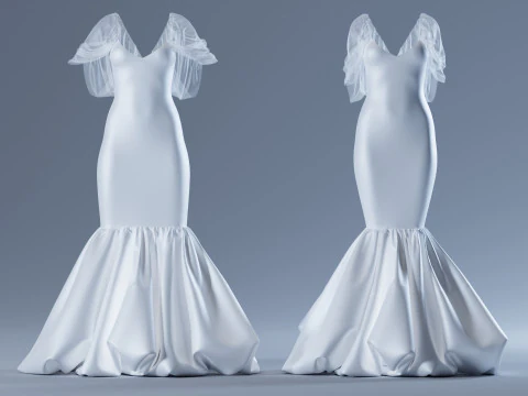 웨딩드레스 3D 모델