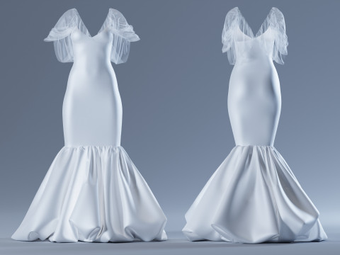 vestido de novia Modelo 3D