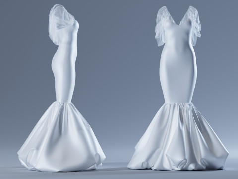 vestido de novia Modelo 3D
