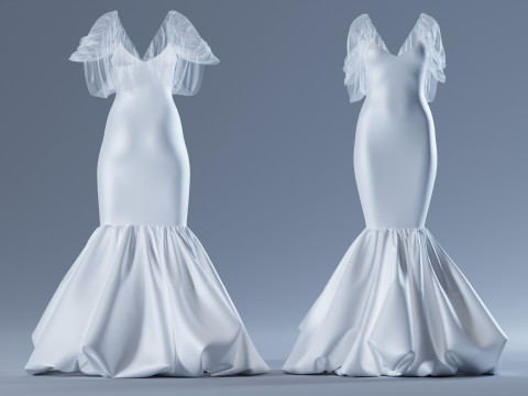 vestido de novia Modelo 3D