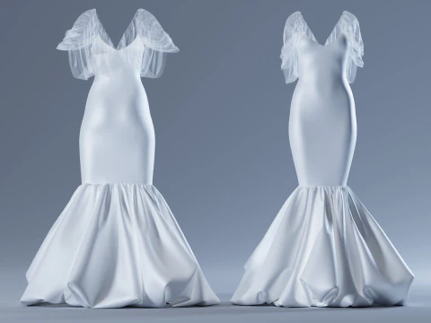 Wedding Dress 3D Model