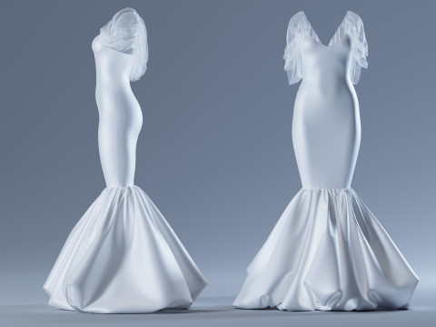 vestido de novia Modelo 3D