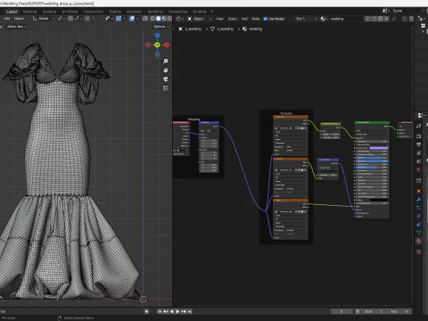 Wedding Dress 3D Model