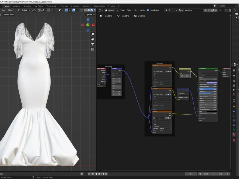 Wedding Dress 3D Model